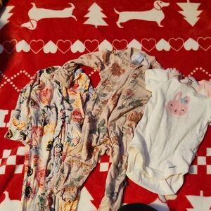 Posh Peanut Floral Baby Footies